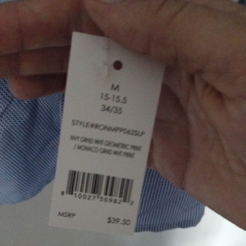 Nicole Miller Light Blue Slim Fit Men’s Dress Shirt NWT | Size M 15-15.5 34/35 - Picture 6 of 6